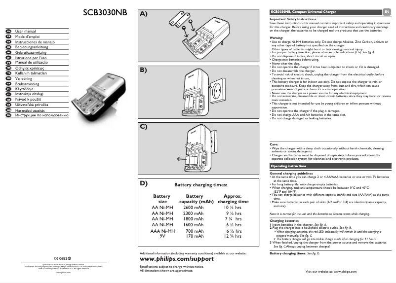 Página 1 del manual Manual de usuario Philips Multilife SCB3030NB