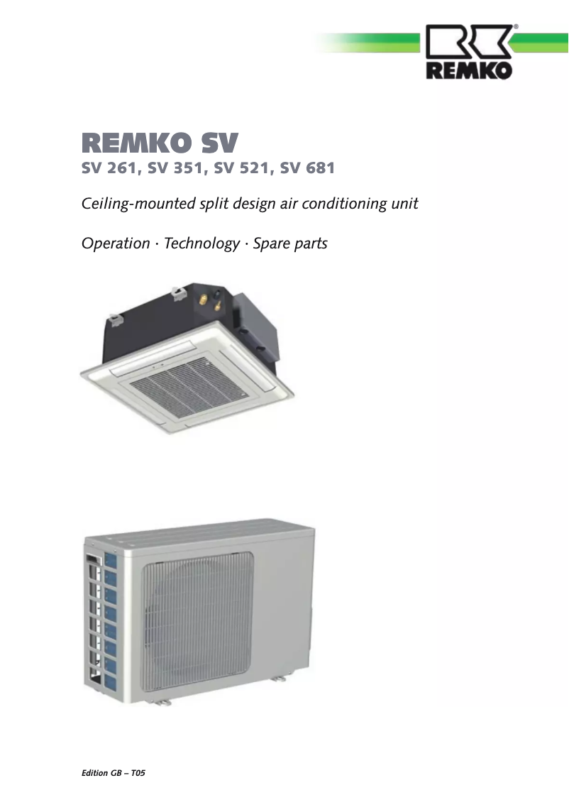 Página 1 del manual Manual de usuario Remko SV521