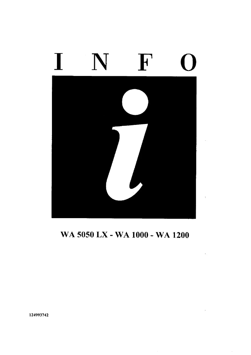 Page 1 de la notice Manuel utilisateur AEG WA5050LX