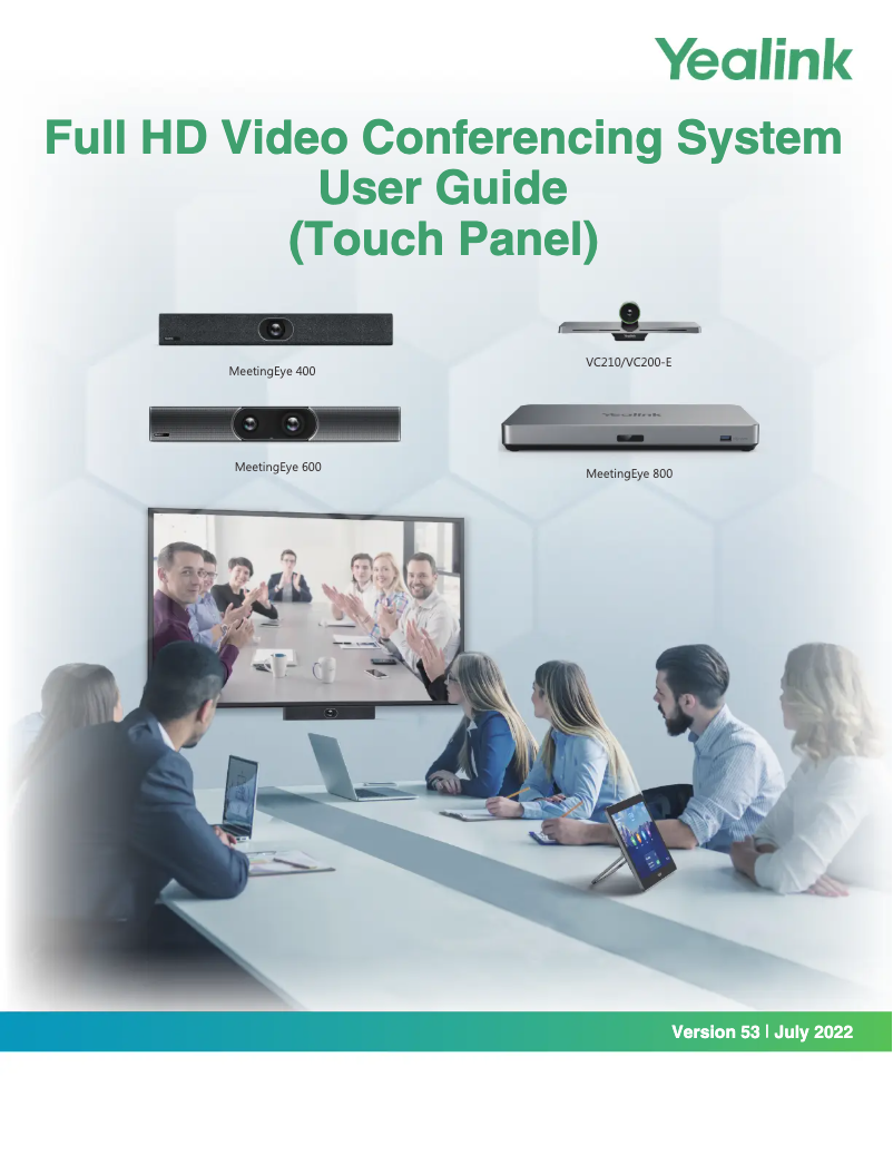 Page 1 de la notice Manuel utilisateur Yealink MeetingEye 600