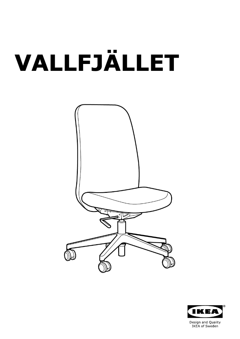 Page 1 de la notice Manuel utilisateur Ikea VALLFJÄLLET 005.540.76