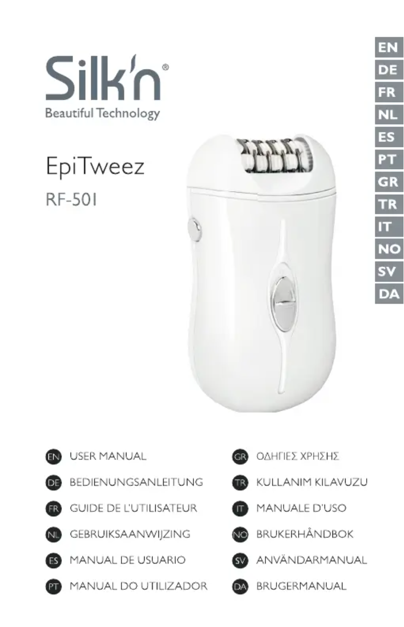 Page 1 de la notice Manuel utilisateur Silk'n EpiTweez RF-501