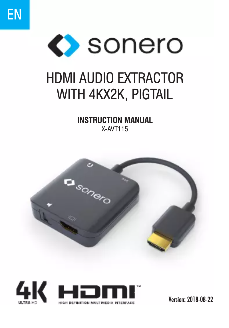 Page 1 de la notice Manuel utilisateur PureLink X-AVT115