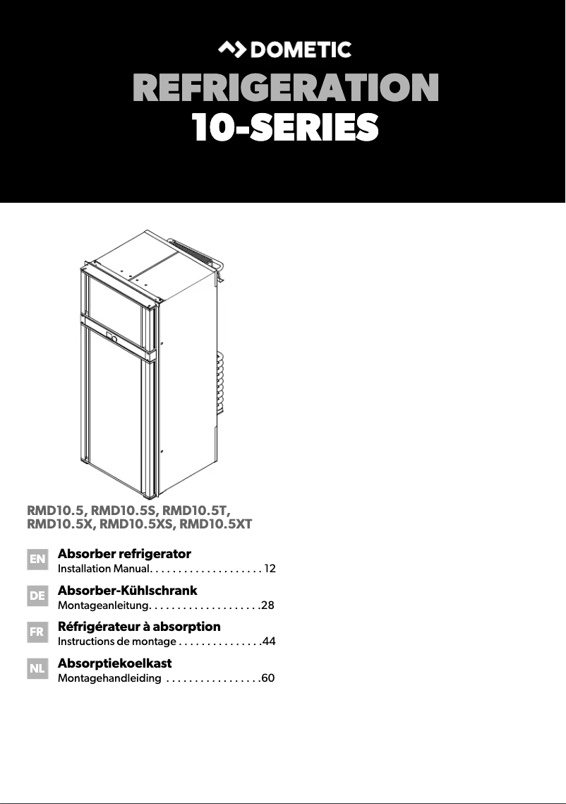 Page 1 de la notice Manuel utilisateur Dometic RMD 10.5T