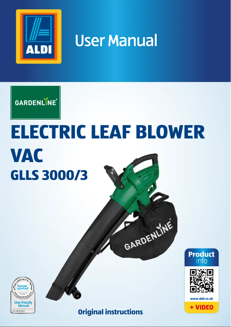 Page 1 de la notice Manuel utilisateur Gardenline GLLS 3000/3