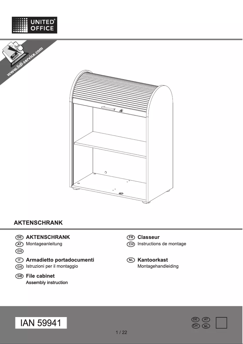 Page 1 de la notice Manuel utilisateur United Office IAN 59941