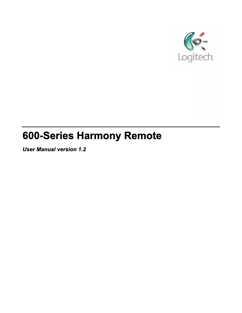 Page 1 de la notice Manuel utilisateur Logitech Harmony 659