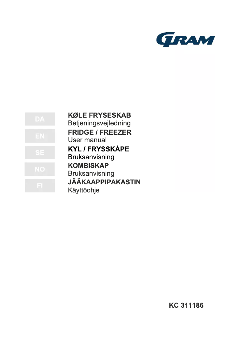 Page 1 de la notice Manuel utilisateur Gram KC 311186