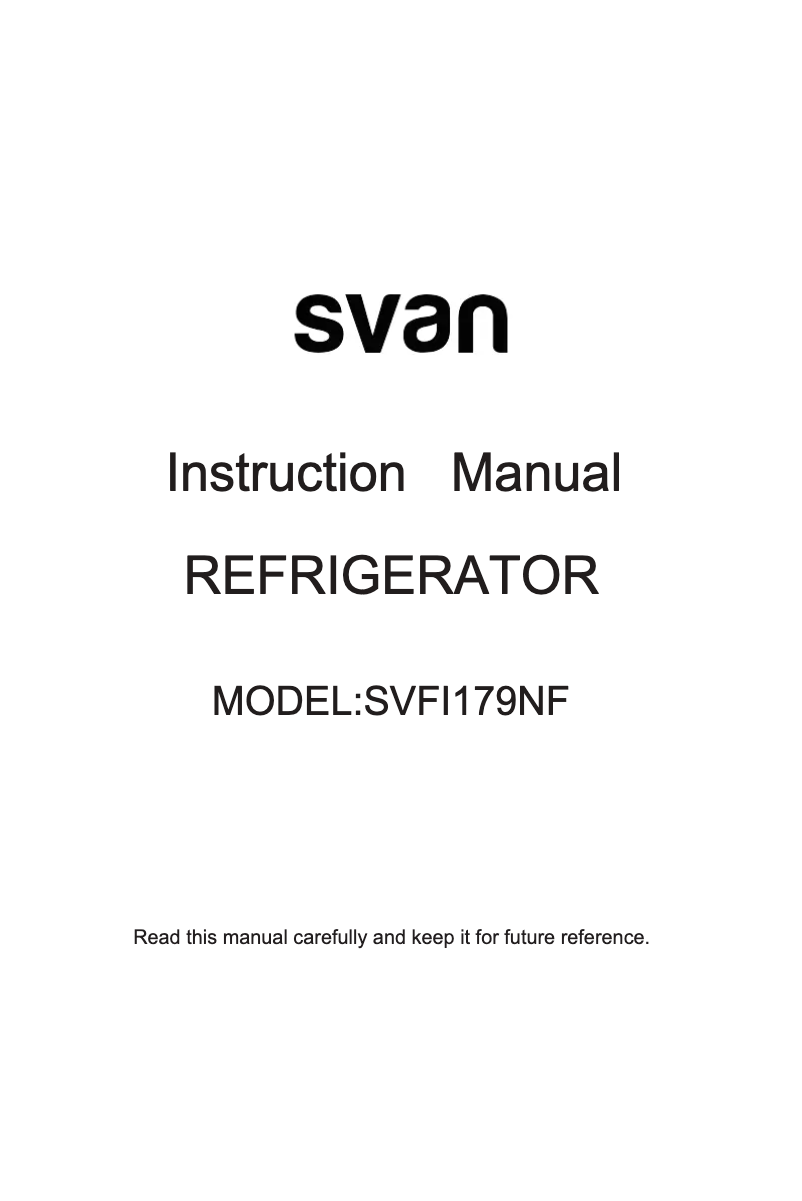 Page 1 de la notice Manuel utilisateur SVAN SVFI179NF