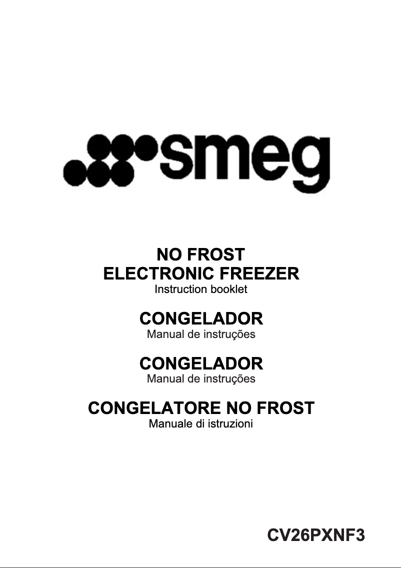 Page 1 de la notice Manuel utilisateur Smeg CV26PXNF3