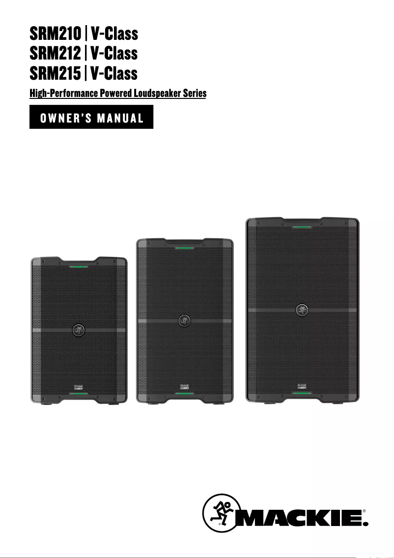 Page 1 de la notice Manuel utilisateur Mackie V-Class SRM212