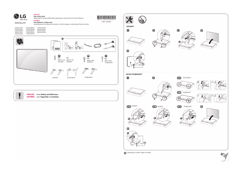 Page 1 of the manual User Manual LG 43UK6500PSA