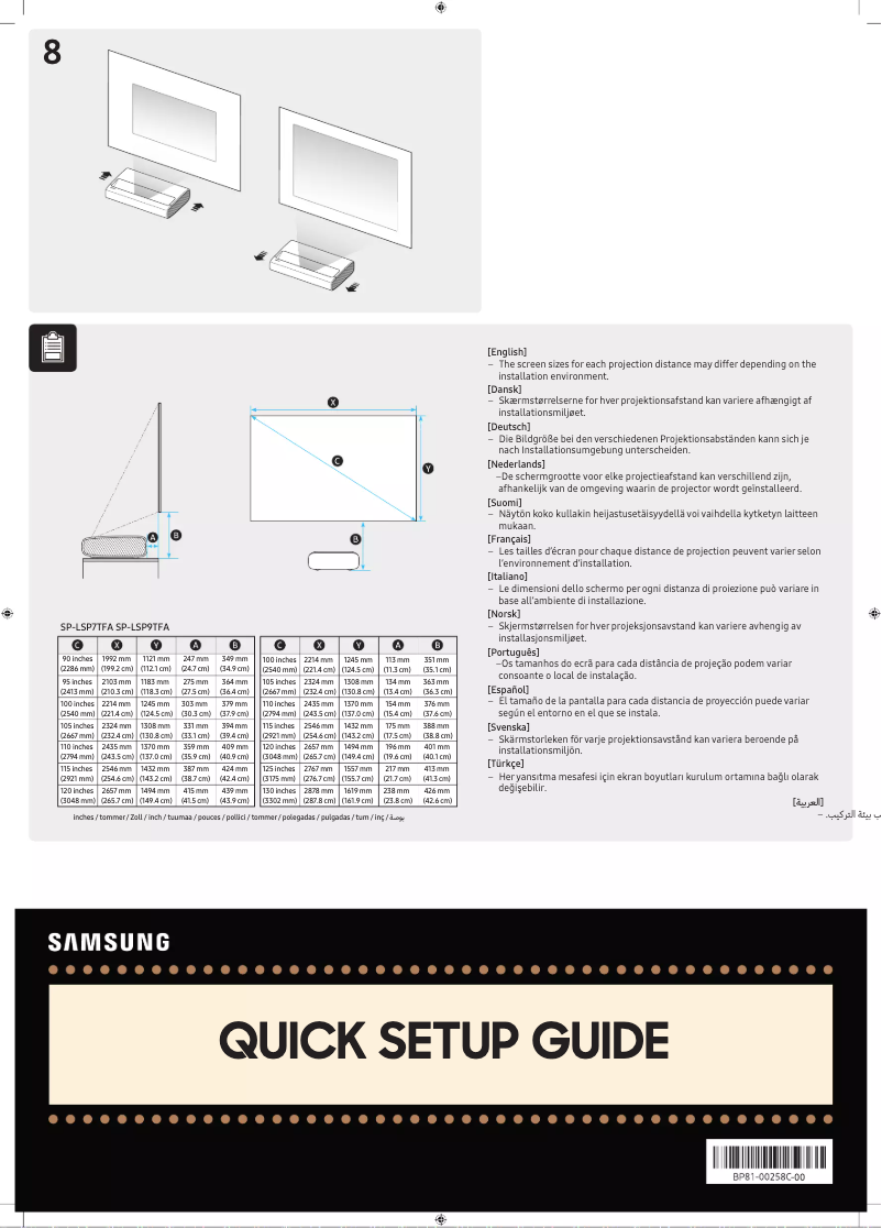 Página 1 del manual Manual de usuario Samsung SP-LSP9TGA