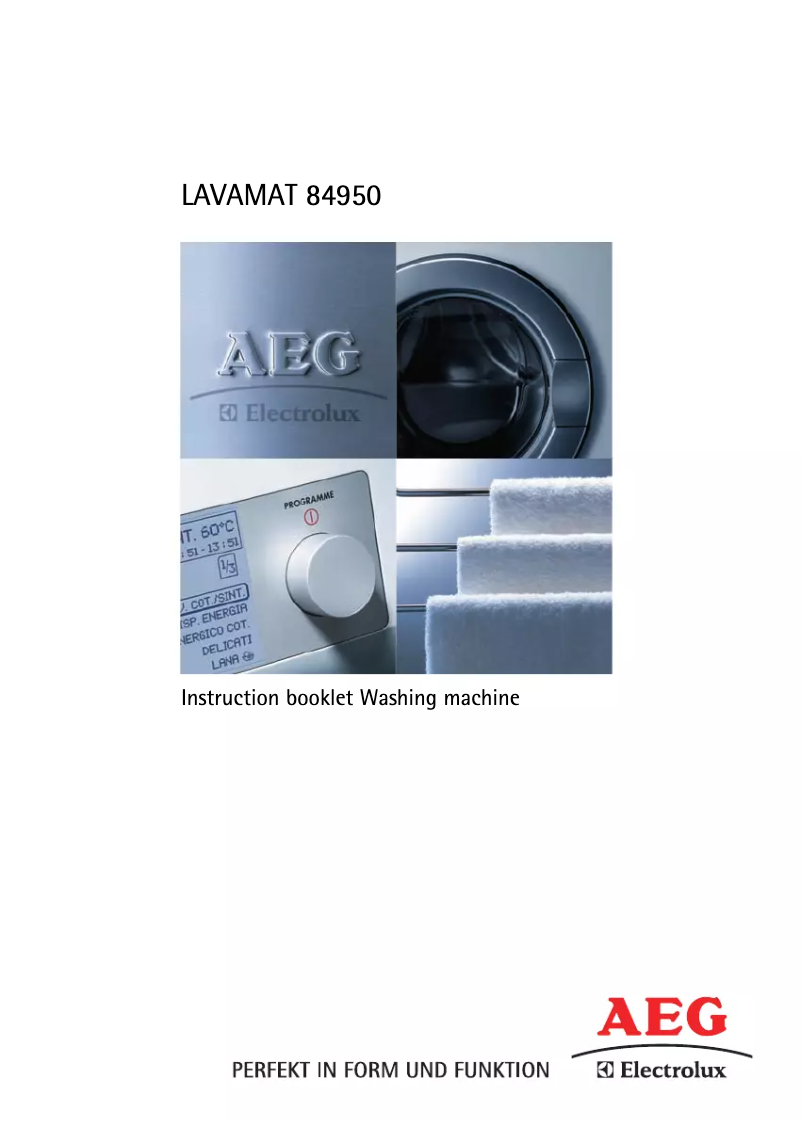 Page 1 de la notice Manuel utilisateur AEG LAV 84950 A