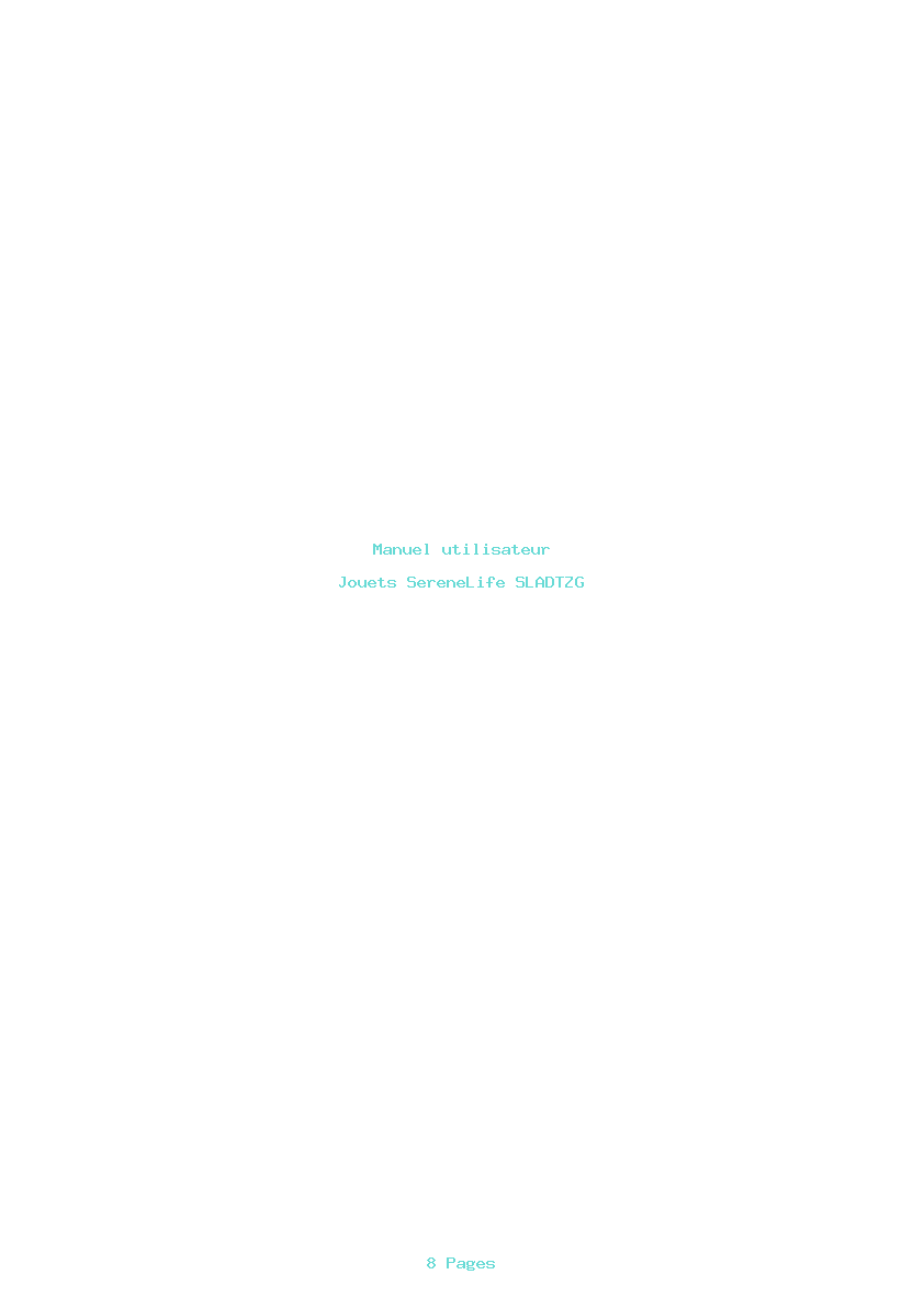 Page 1 de la notice Manuel utilisateur SereneLife SLADTZG