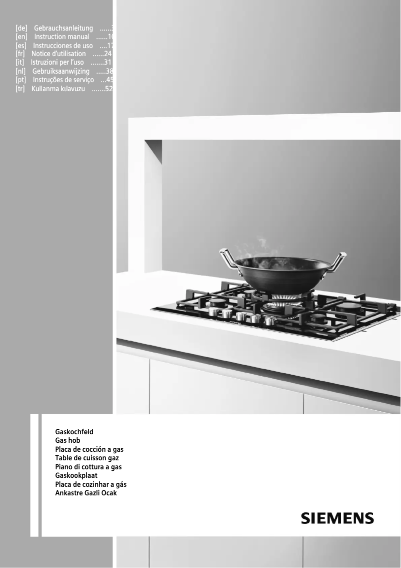 Page 1 of the manual User Manual Siemens ER926SB70E