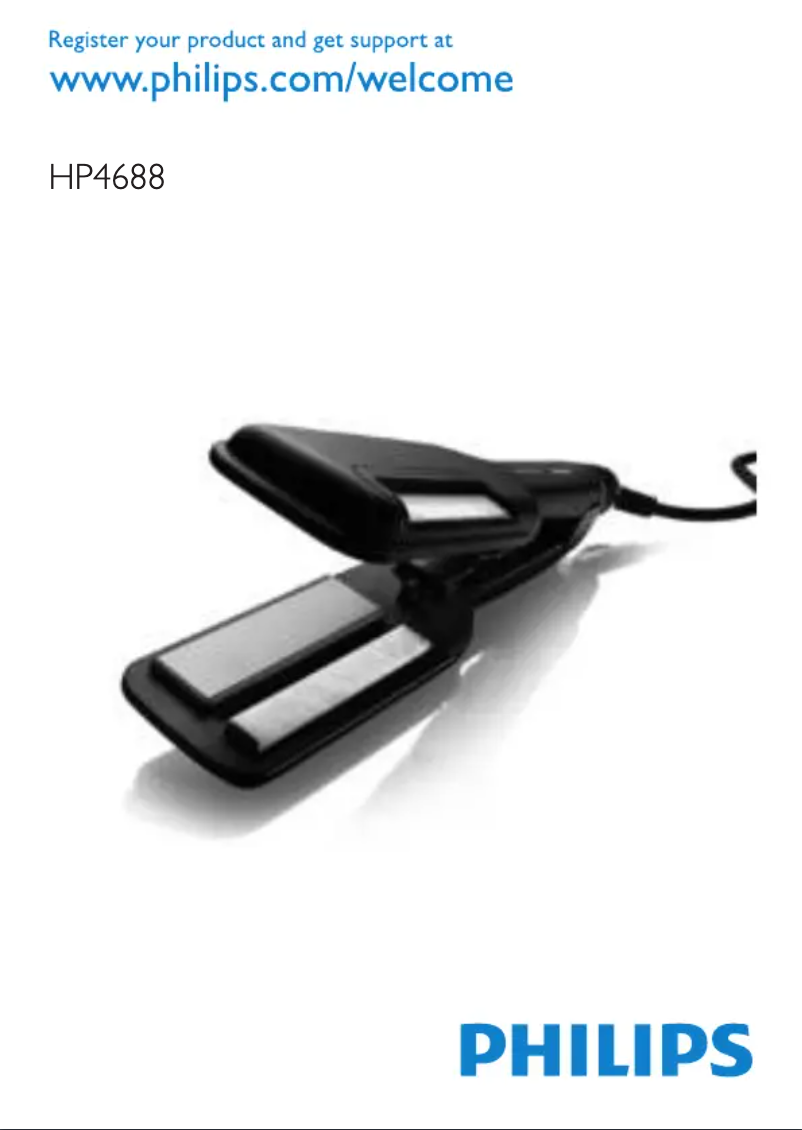 Page 1 de la notice Manuel utilisateur Philips SalonStraight Duo HP4688