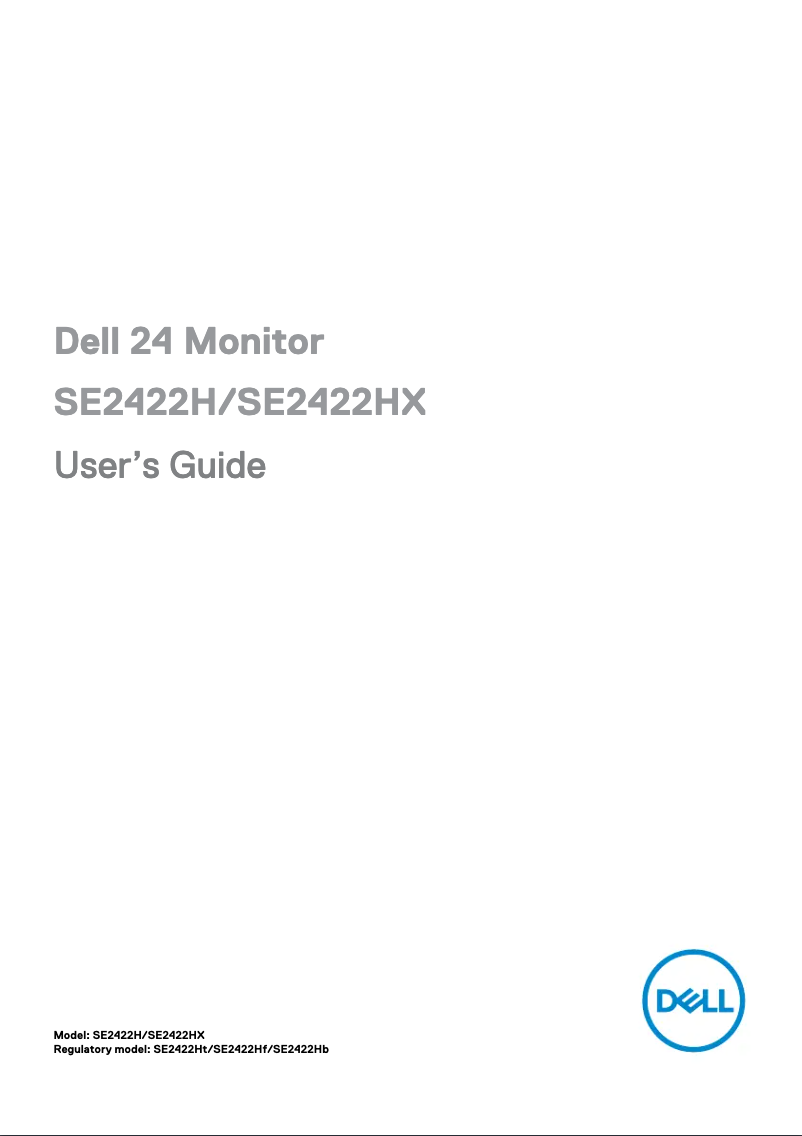 Page 1 de la notice Manuel utilisateur Dell SE2422H