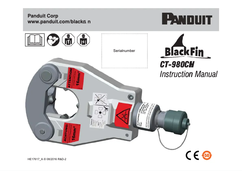 Page 1 de la notice Manuel utilisateur Panduit CT-980CH