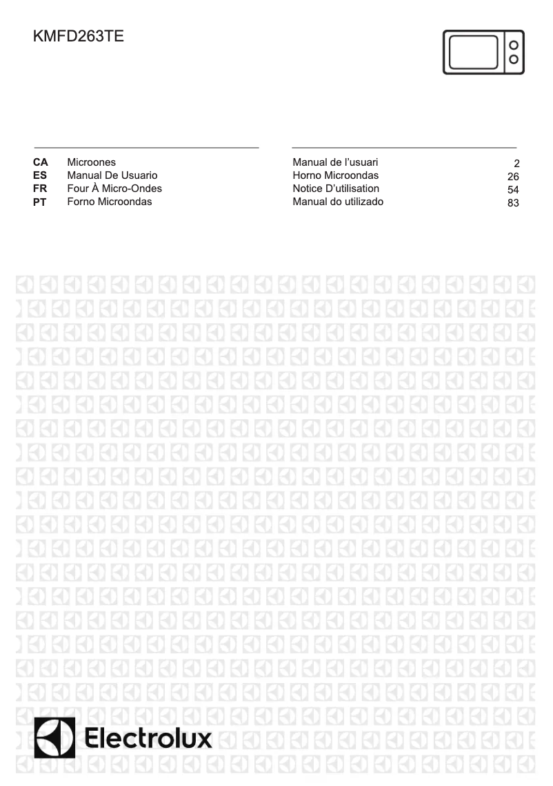 Página 1 del manual Manual de usuario Electrolux KMFD263TEX
