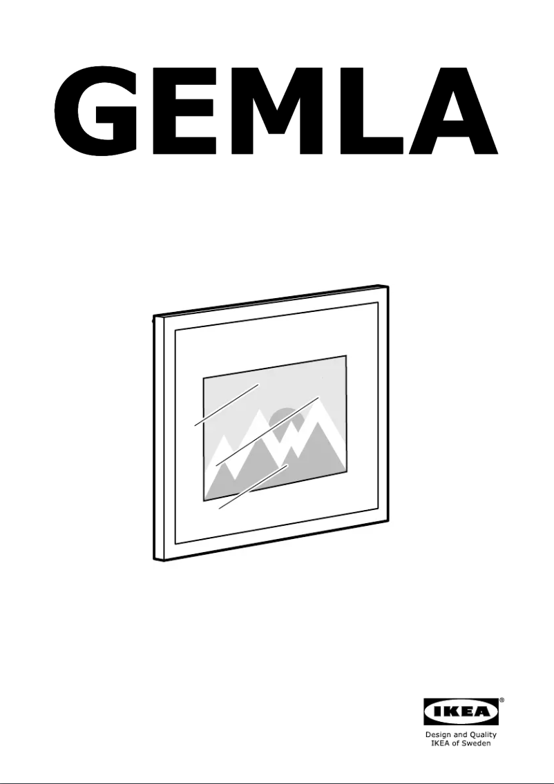 Page 1 de la notice Manuel utilisateur Ikea GEMLA (30x40)