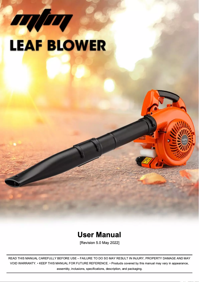 Page 1 de la notice Manuel utilisateur MTM BLWHND02CMTMADJE