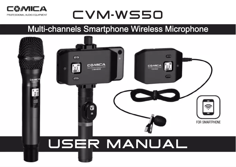 Page 1 de la notice Manuel utilisateur Comica CVM-WS50
