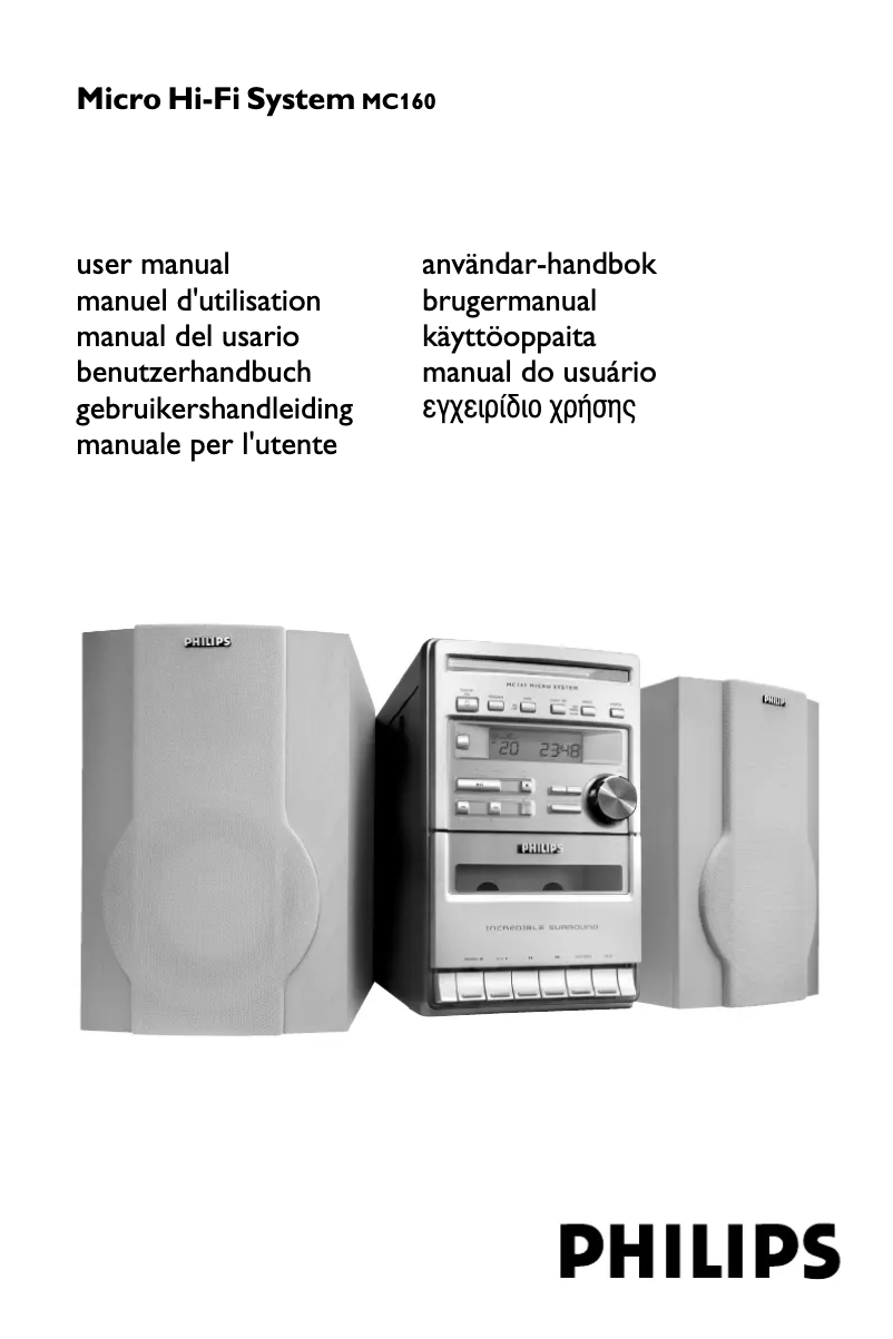 Page 1 of the manual User Manual Philips MC160