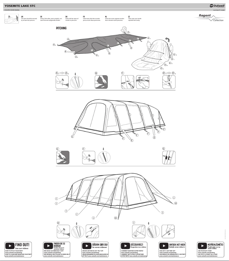 Page 1 de la notice Mode d'emploi Outwell Yosemite Lake 5TC
