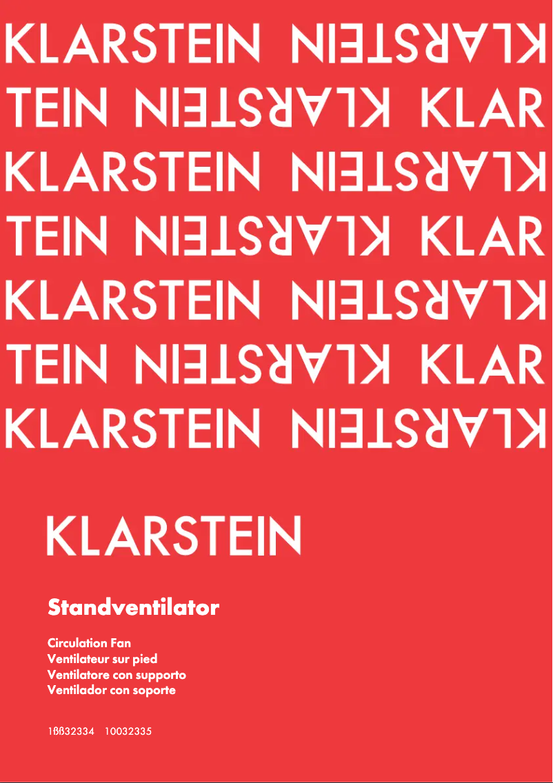 Page 1 de la notice Manuel utilisateur Klarstein 10032334