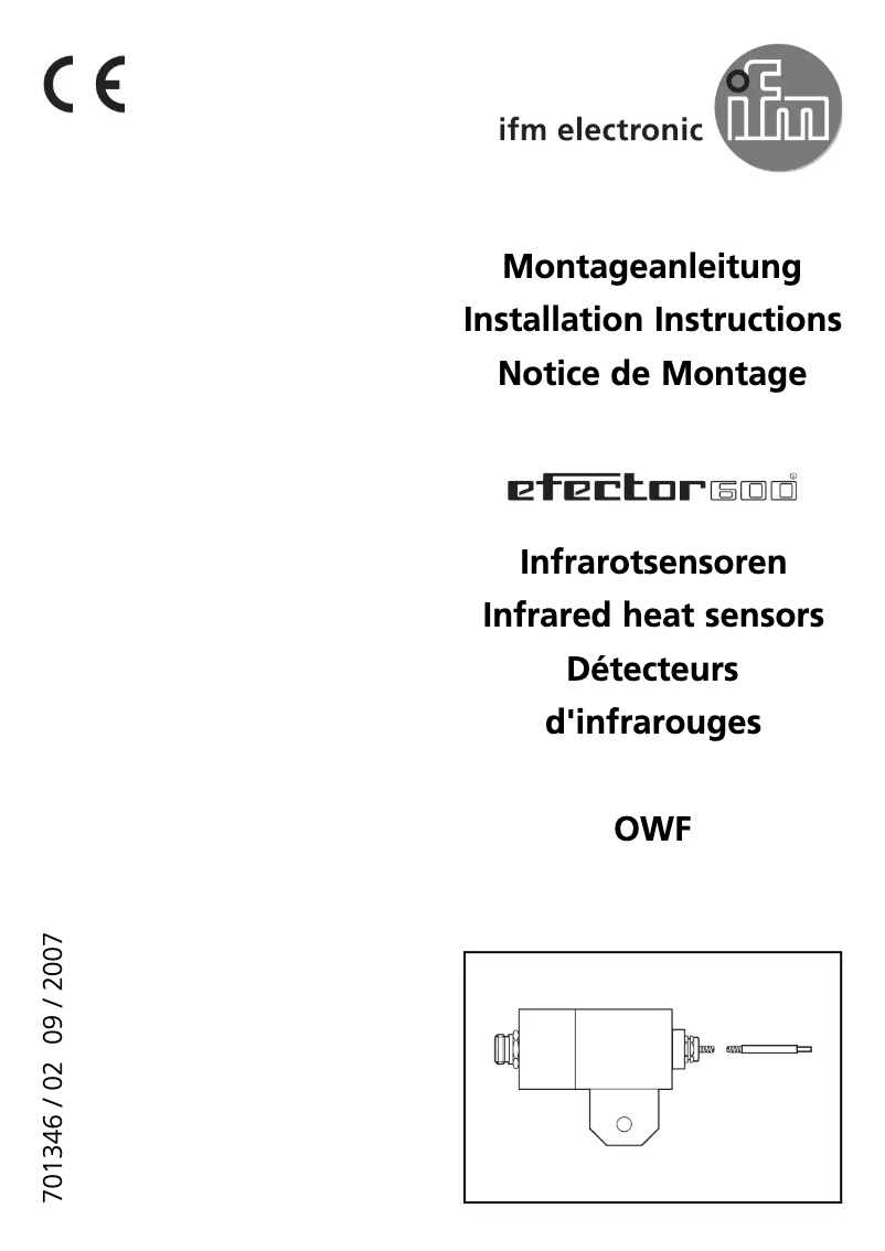 Page 1 de la notice Manuel utilisateur IFM OW0002