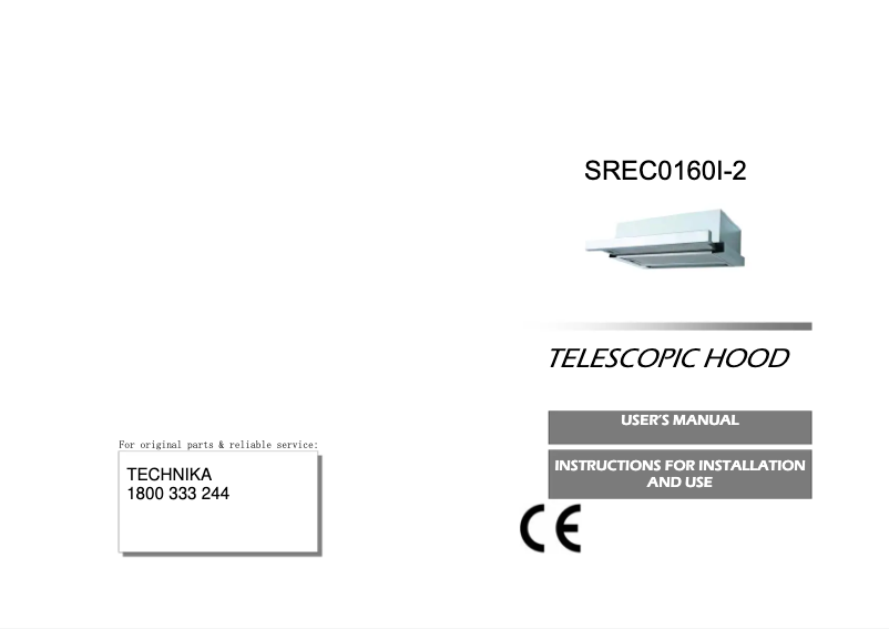 Página 1 del manual Manual de usuario Technika SREC0160I-2