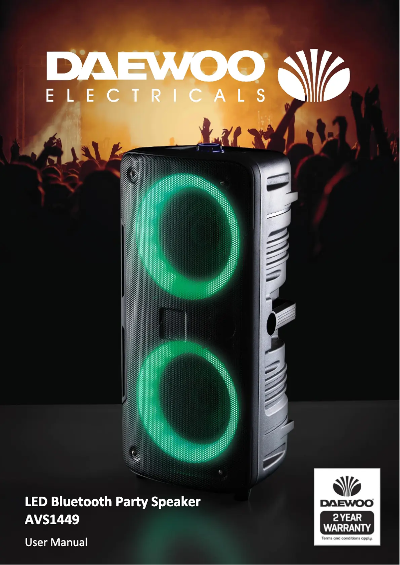 Page 1 de la notice Manuel utilisateur Daewoo AVS1449