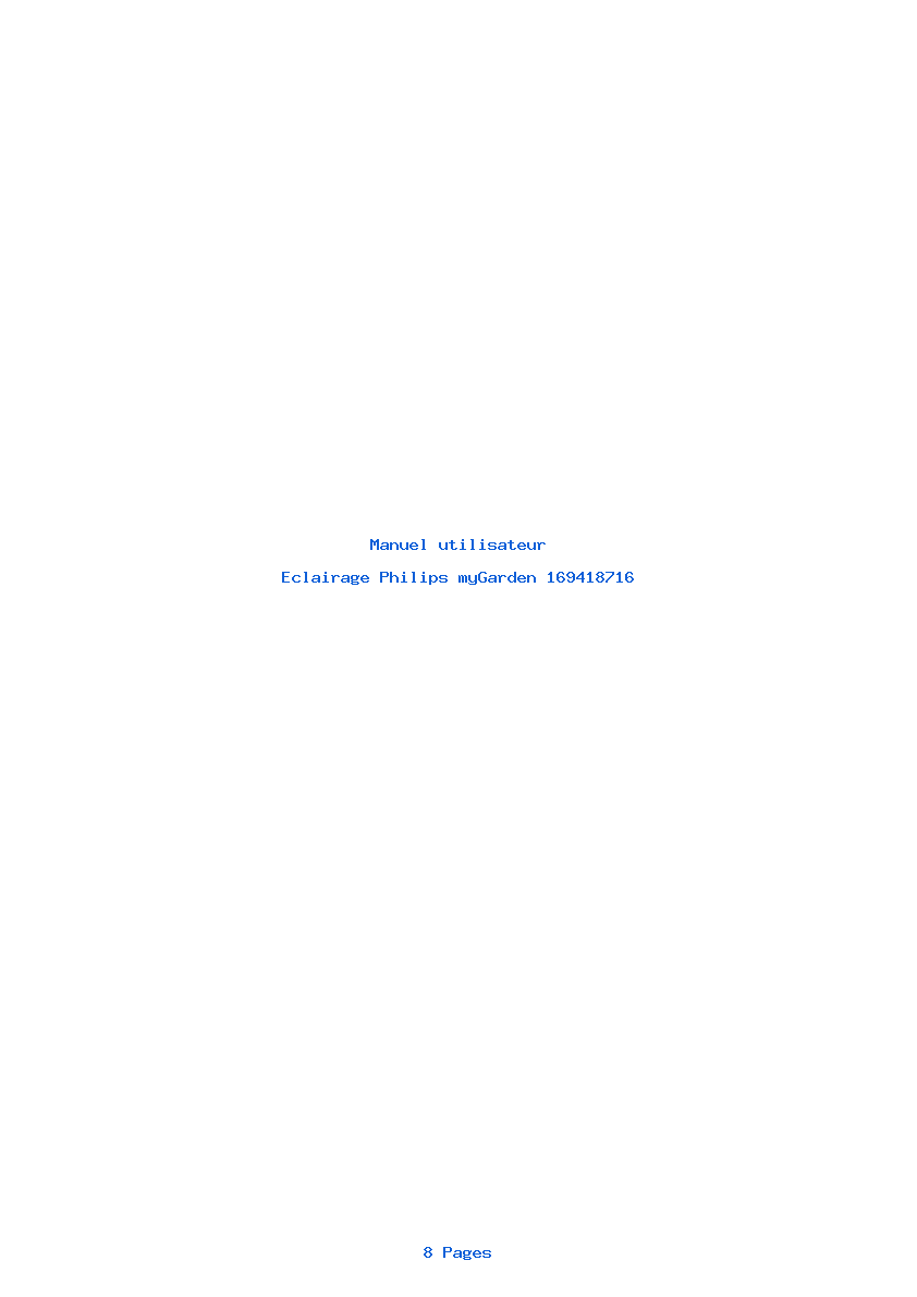 Page 1 de la notice Manuel utilisateur Philips myGarden 169418716