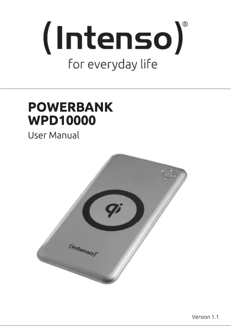 Page 1 de la notice Manuel utilisateur Intenso WPD10000