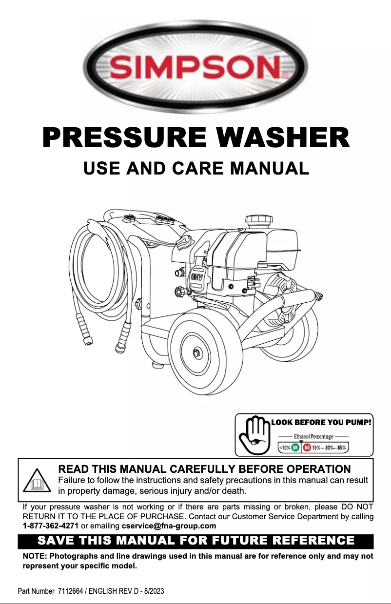 Página 1 del manual Manual de usuario Simpson PowerShot PS-61229-S