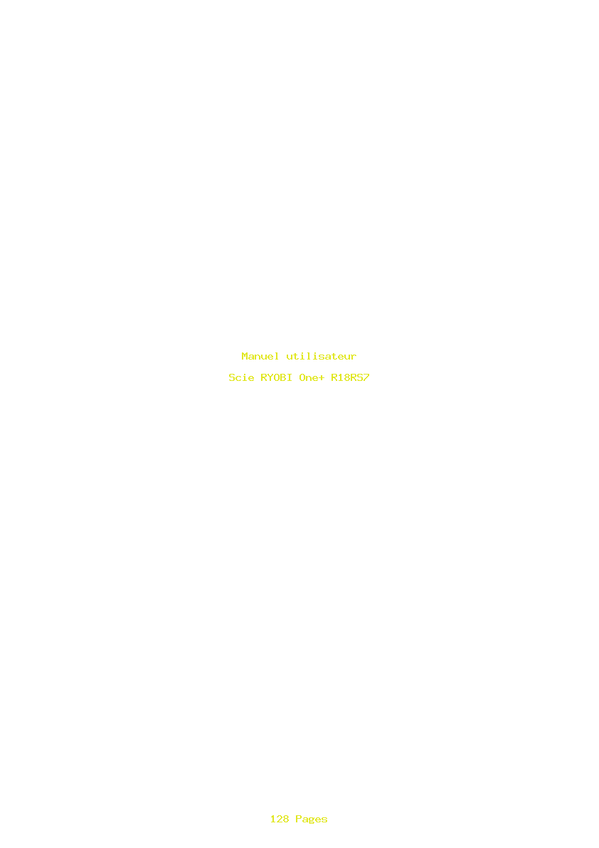 Page 1 de la notice Manuel utilisateur RYOBI One+ R18RS7
