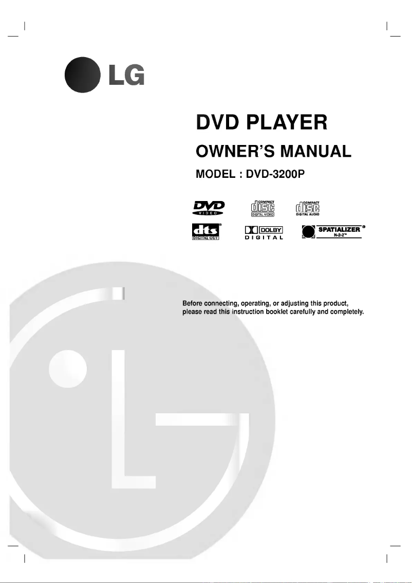 Page 1 of the manual User Manual LG DVD-3200P