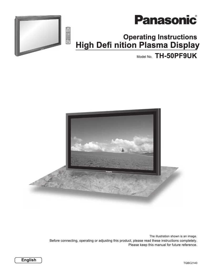 Page 1 de la notice Manuel utilisateur Panasonic TH-50PF10UK