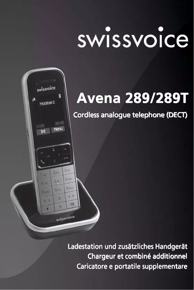 Imagen de la primera página del manual del dispositivo Avena 289T