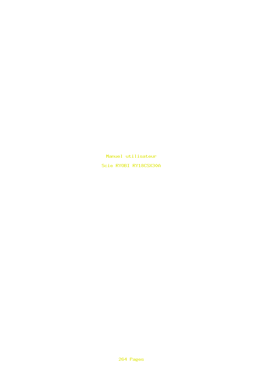 Page 1 de la notice Manuel utilisateur RYOBI RY18CSX30A