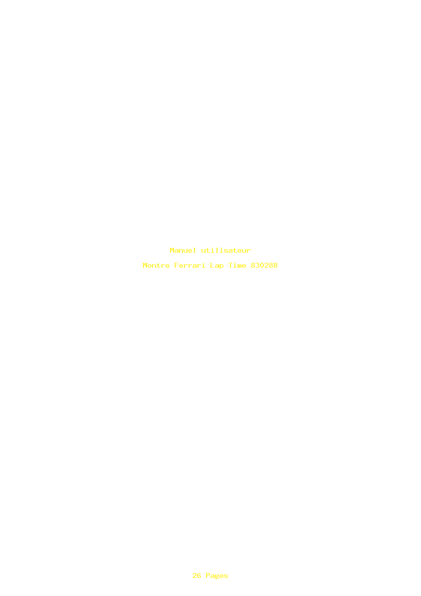 Page 1 de la notice Manuel utilisateur Ferrari Lap Time 830288