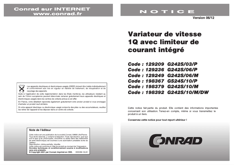 Page 1 de la notice Manuel utilisateur EPH Elektronik GS24S/06/M DC