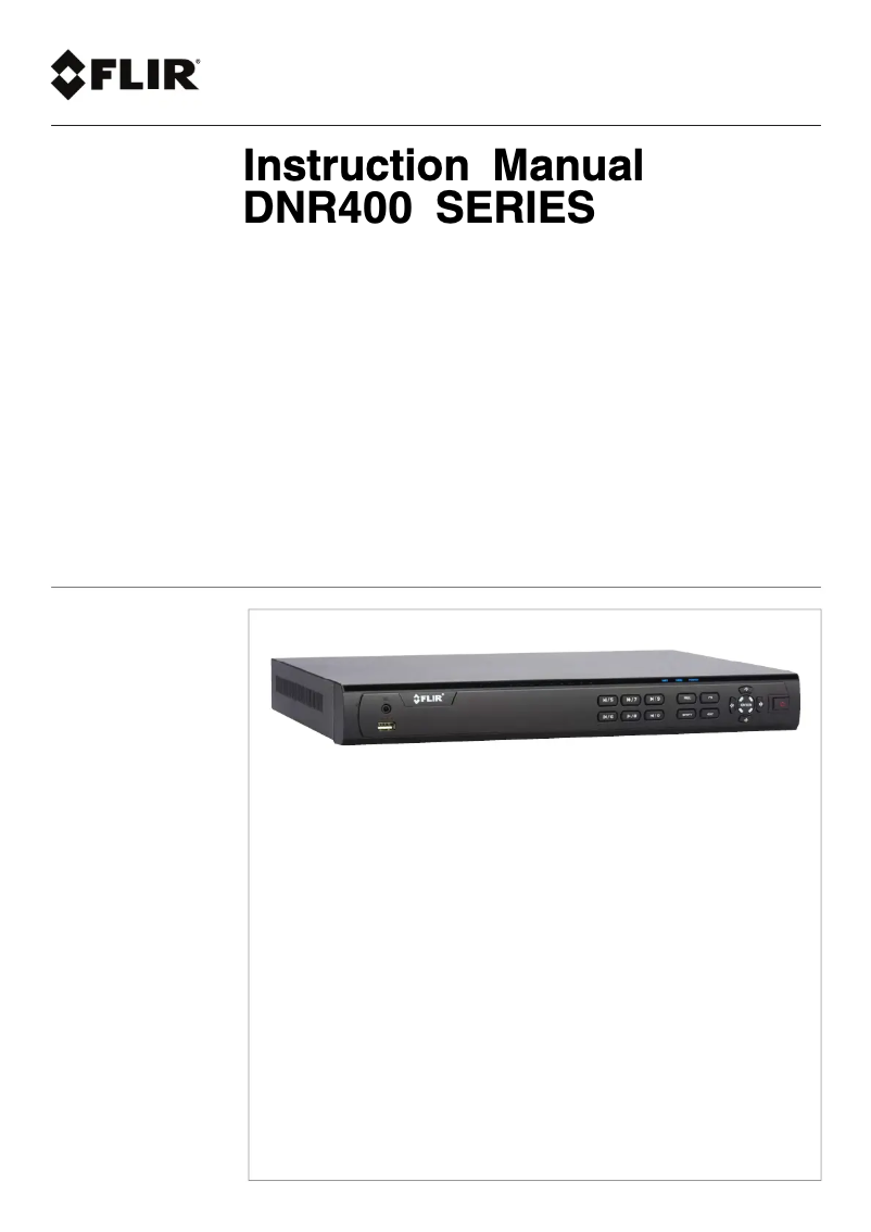 Page 1 de la notice Manuel utilisateur FLIR DNR408R8