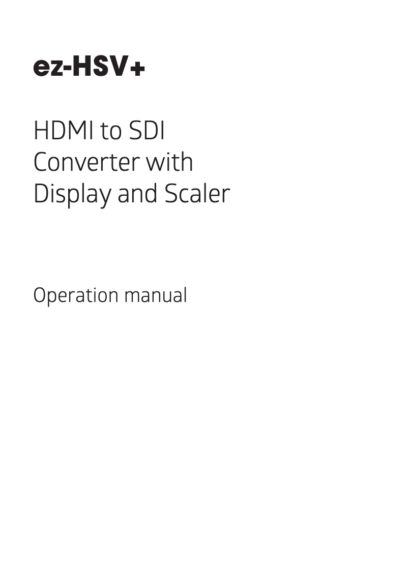 Página 1 del manual Manual de usuario Lumantek ez-HSV+