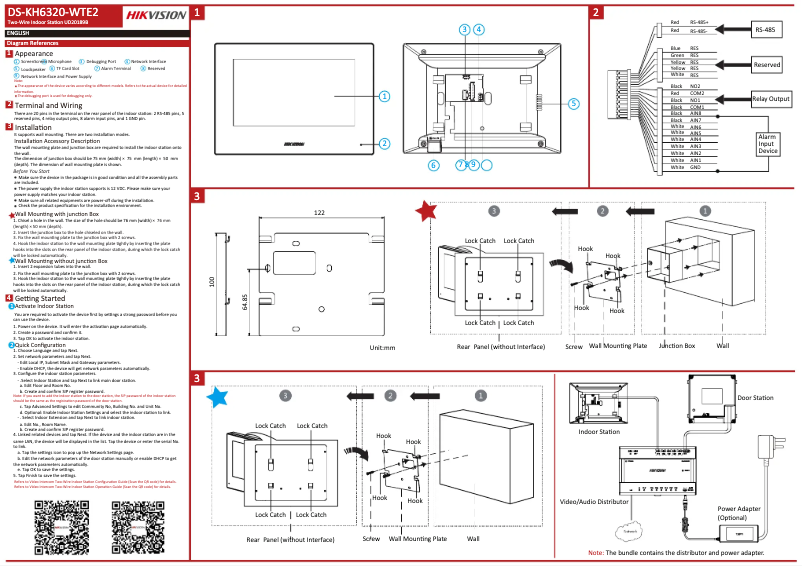 Página 1 del manual Guía de inicio rápido Hikvision DS-KH6320-WTE2