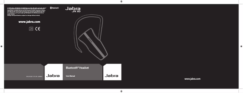 Page 1 de la notice Manuel utilisateur Jabra JX10