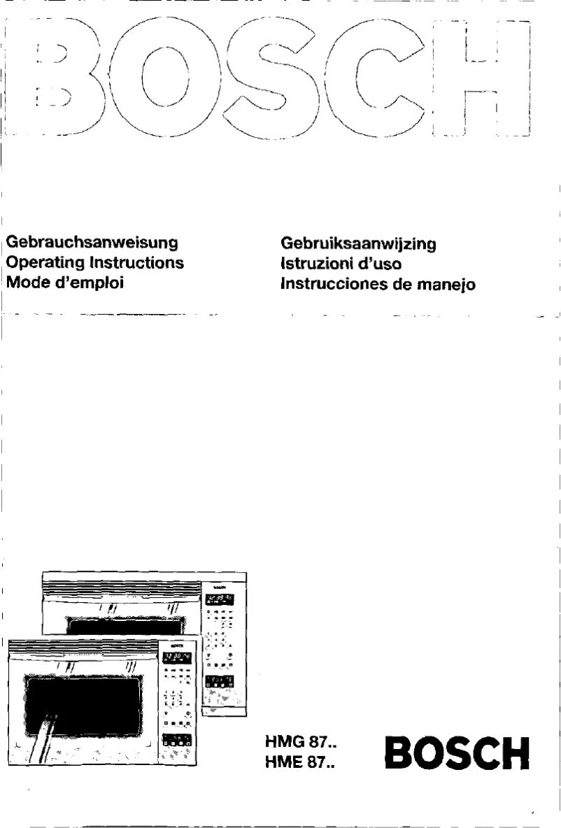 Page 1 of the manual User Manual Bosch HMG8701