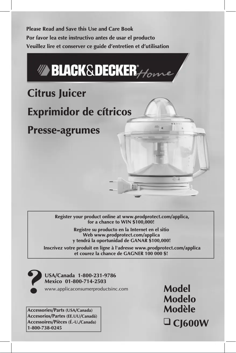 Página 1 del manual Manual de usuario Black & Decker CJ600W