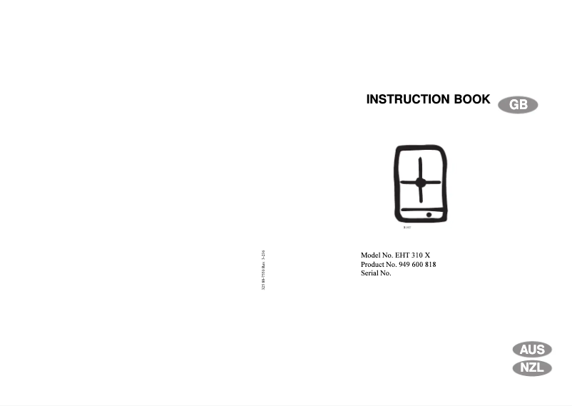 Page 1 de la notice Manuel utilisateur Electrolux EHT 310 X